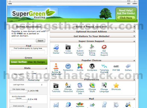 Supergreenhosting is one of the best hosting service we currently using