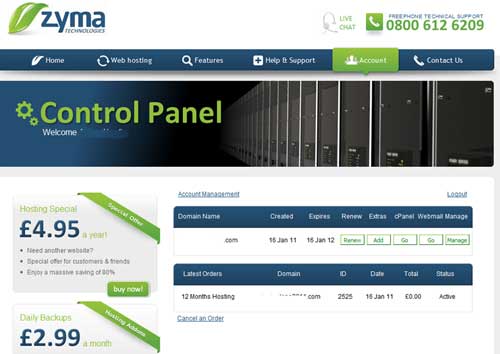 zyma is one of the most reliable hosting service we tested